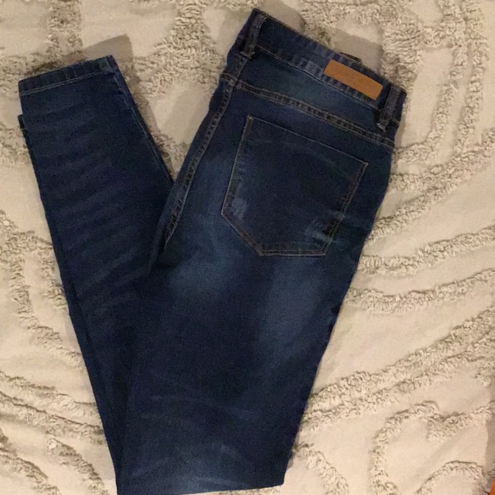 Blue Age Butt Lifting Distressed Skinny Jeans